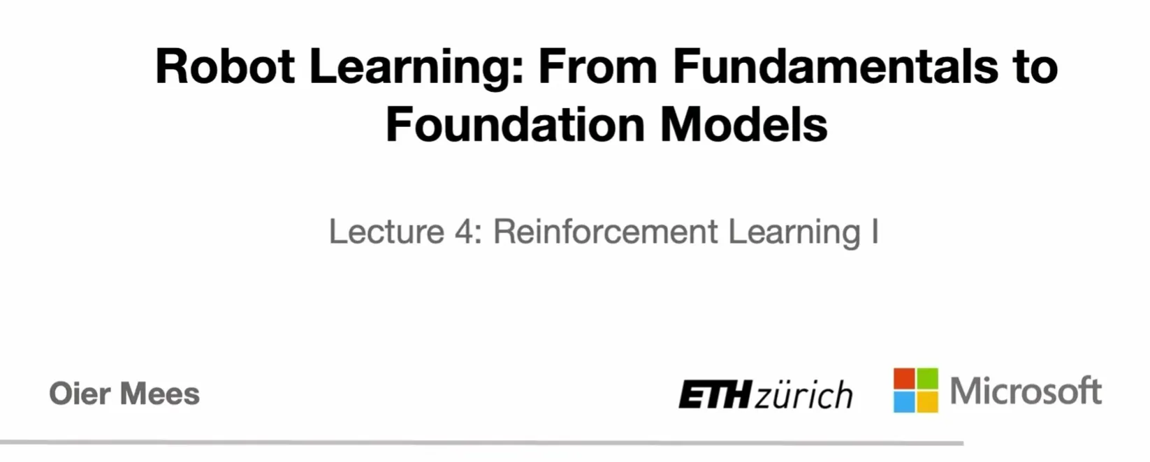 Lecture 4&5 — Reinforcement Learning