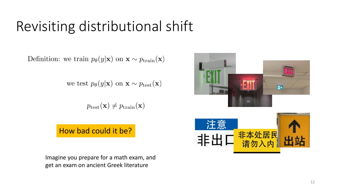 分布偏移的定义与「非出口」路牌的例子