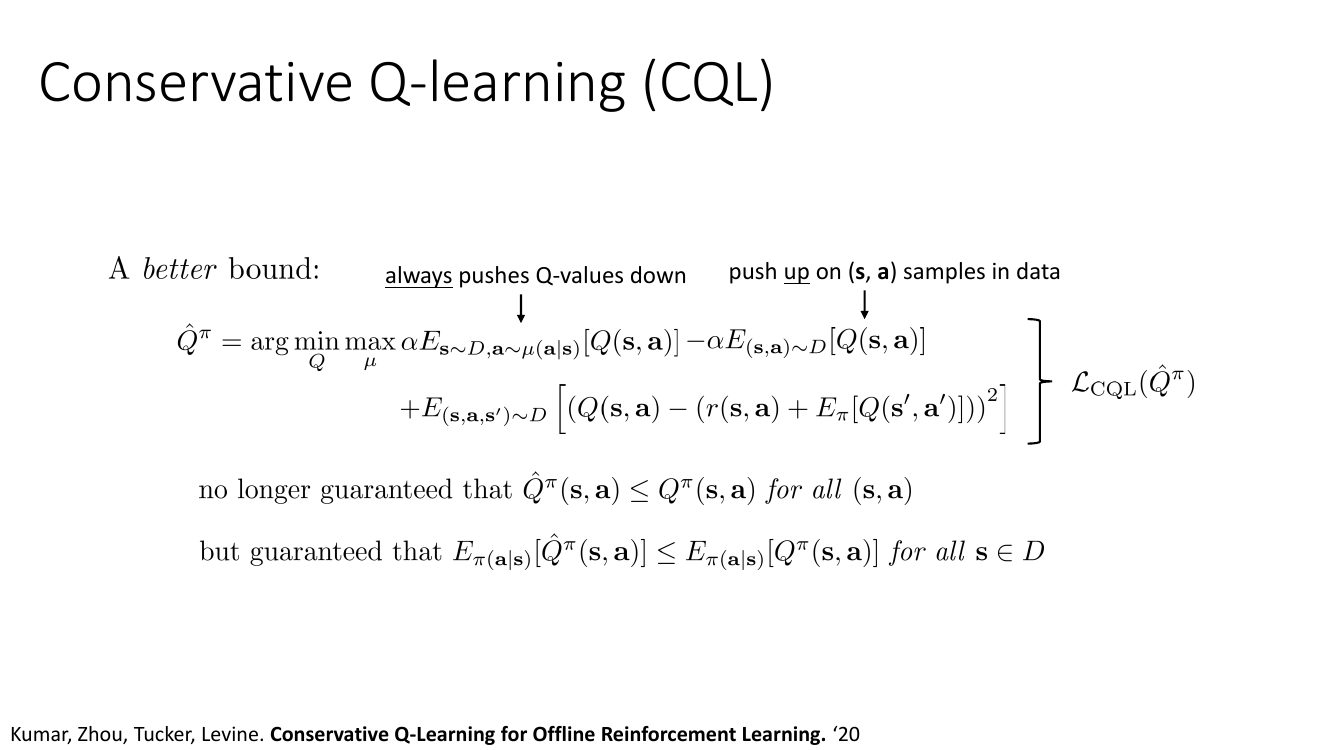Conservative Q-learning