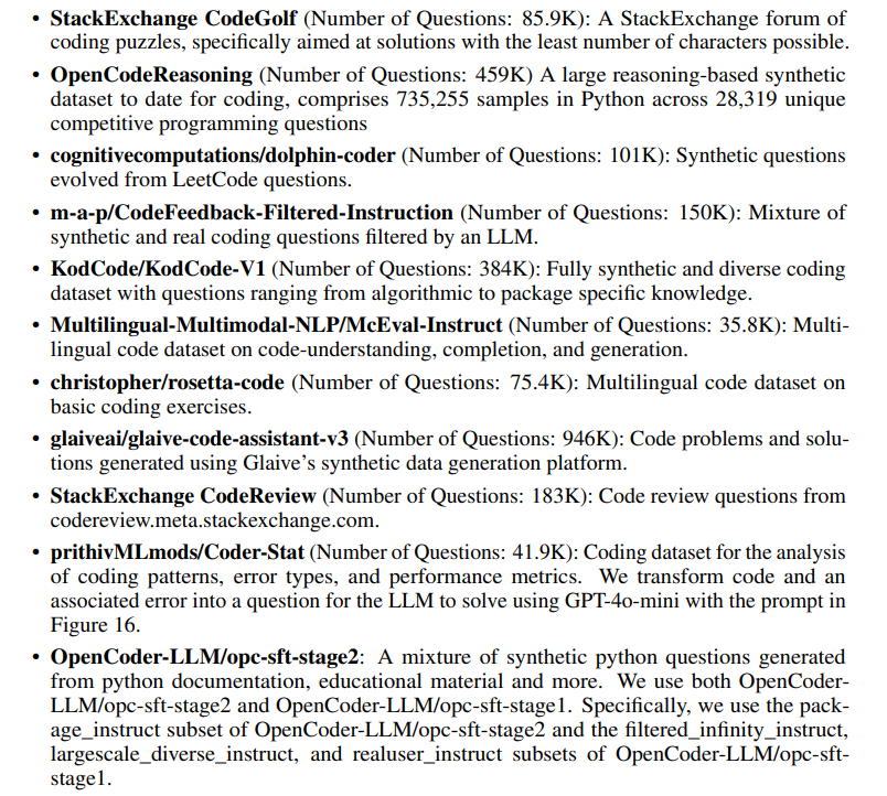 OpenThoughts 的问题来源构成