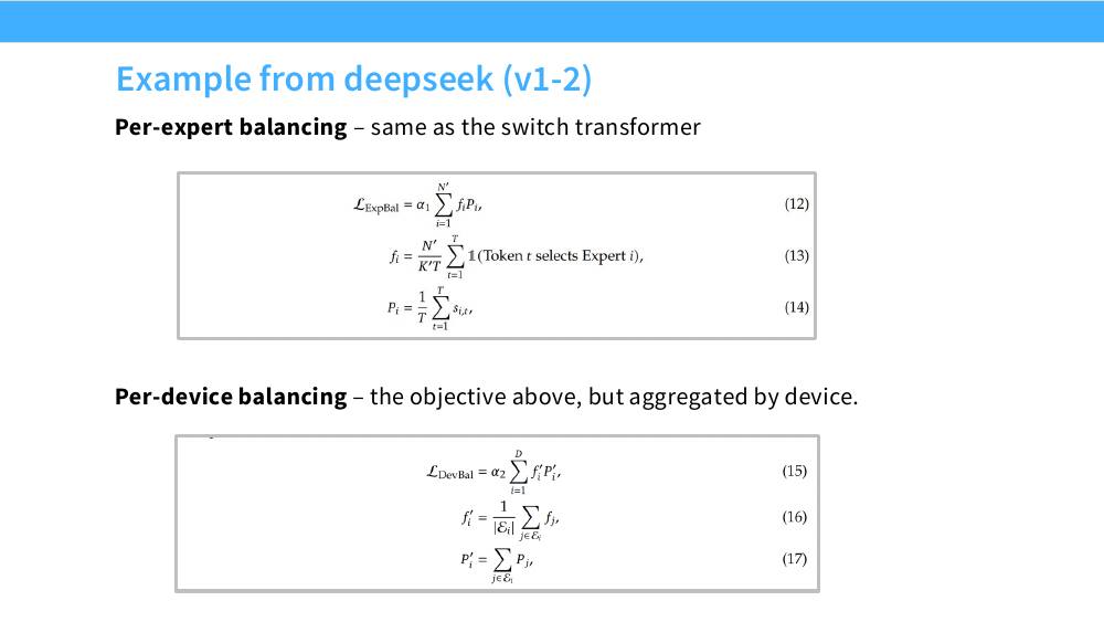 DeepSeek 的专家级与设备级均衡损失