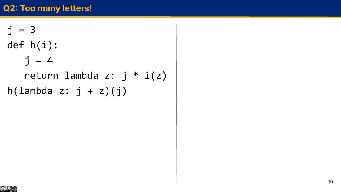 Q2: Too many letters!