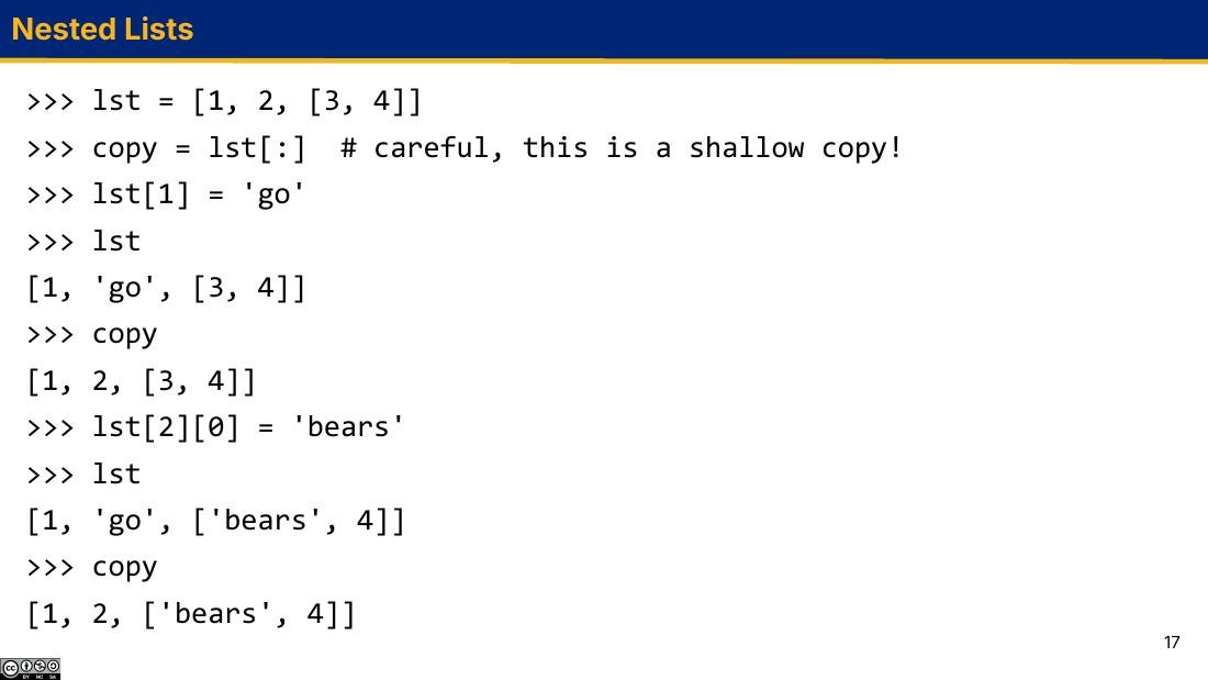 Nested Lists 幻灯片