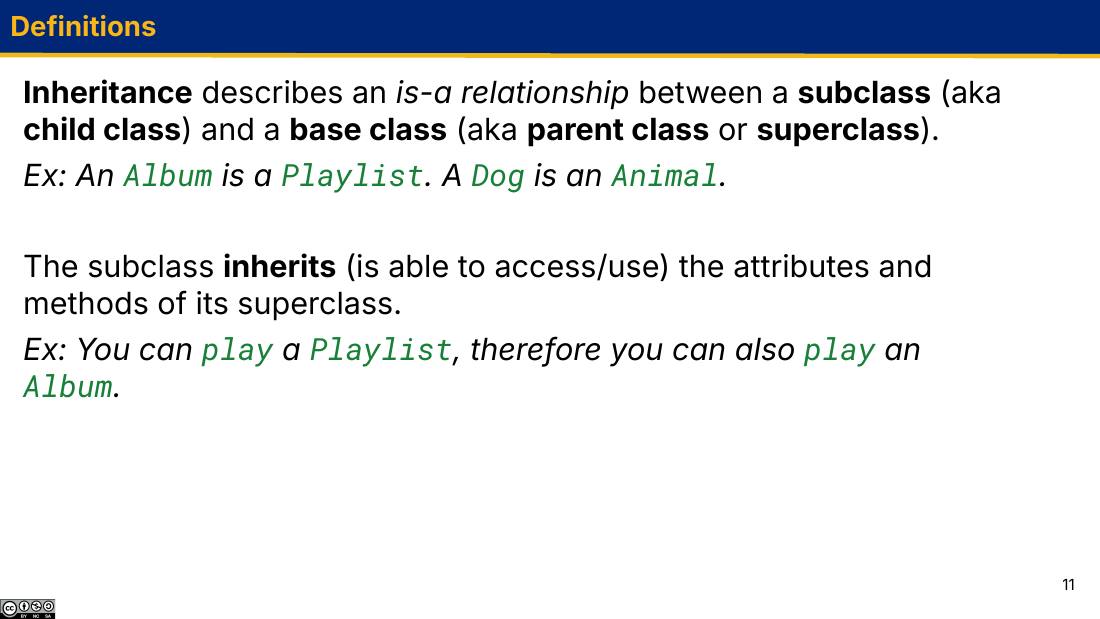 继承的定义：subclass 与 base class 之间的 is-a 关系