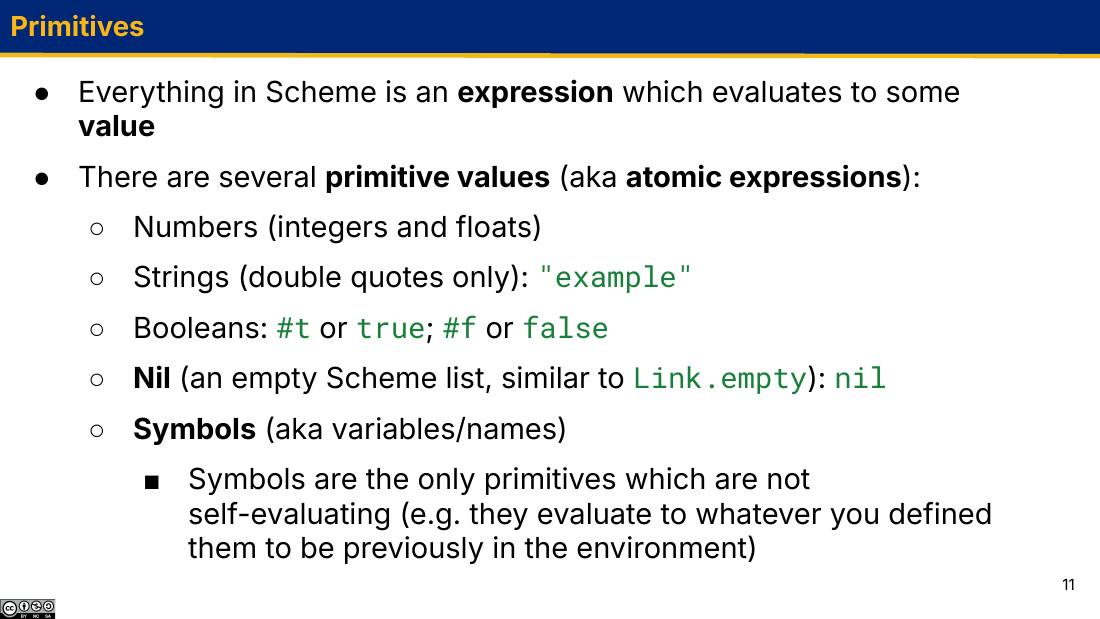Scheme Primitives 幻灯片